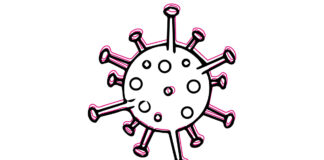 logo della rubrica Noi e il covid, che è l'immagine stilizzata di un virus a forma di palla